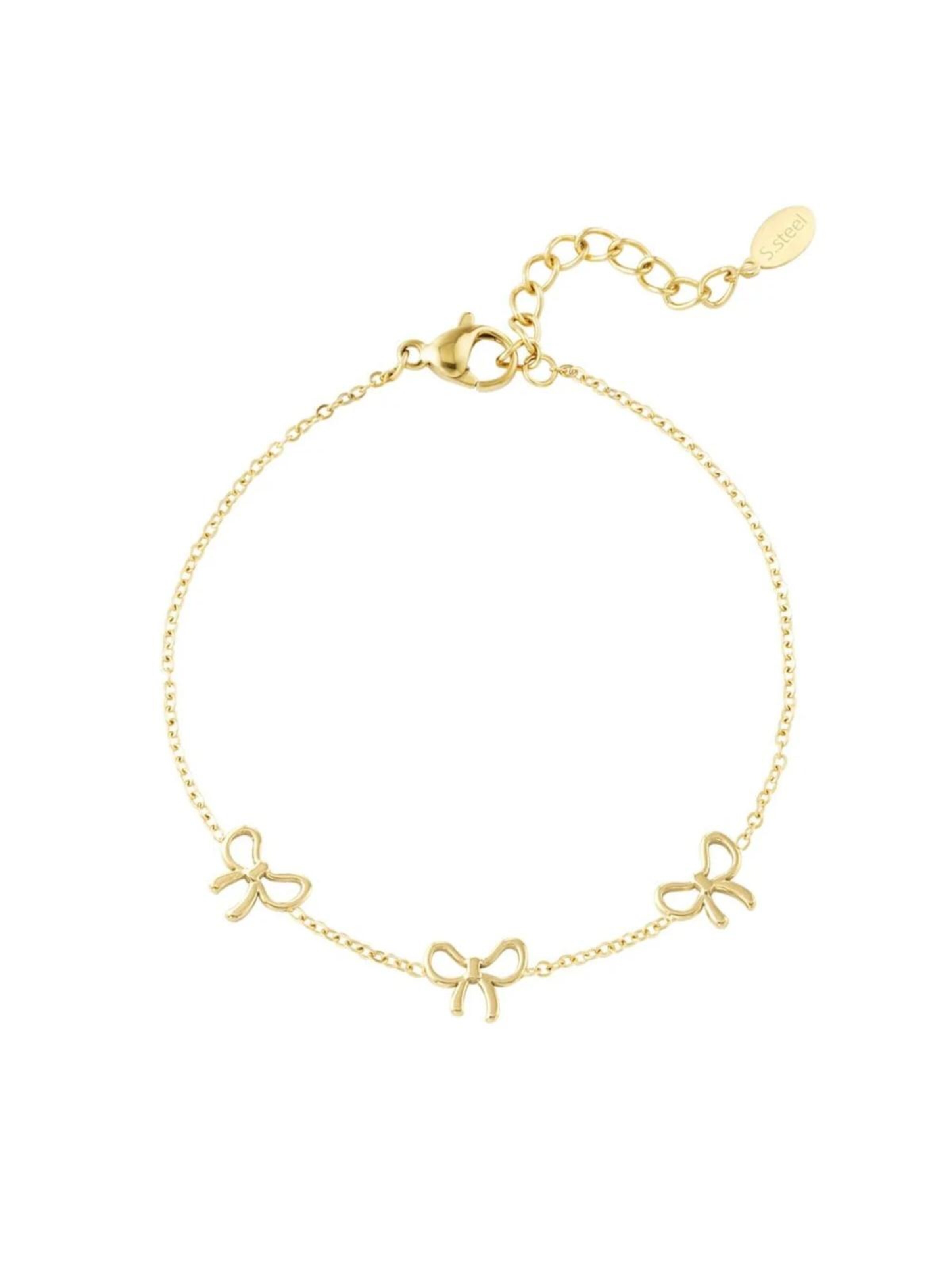 Cala Rose Armband 'CLASSIC BOW' in 16 - 19 cm in de kleur Goud, Productweergave