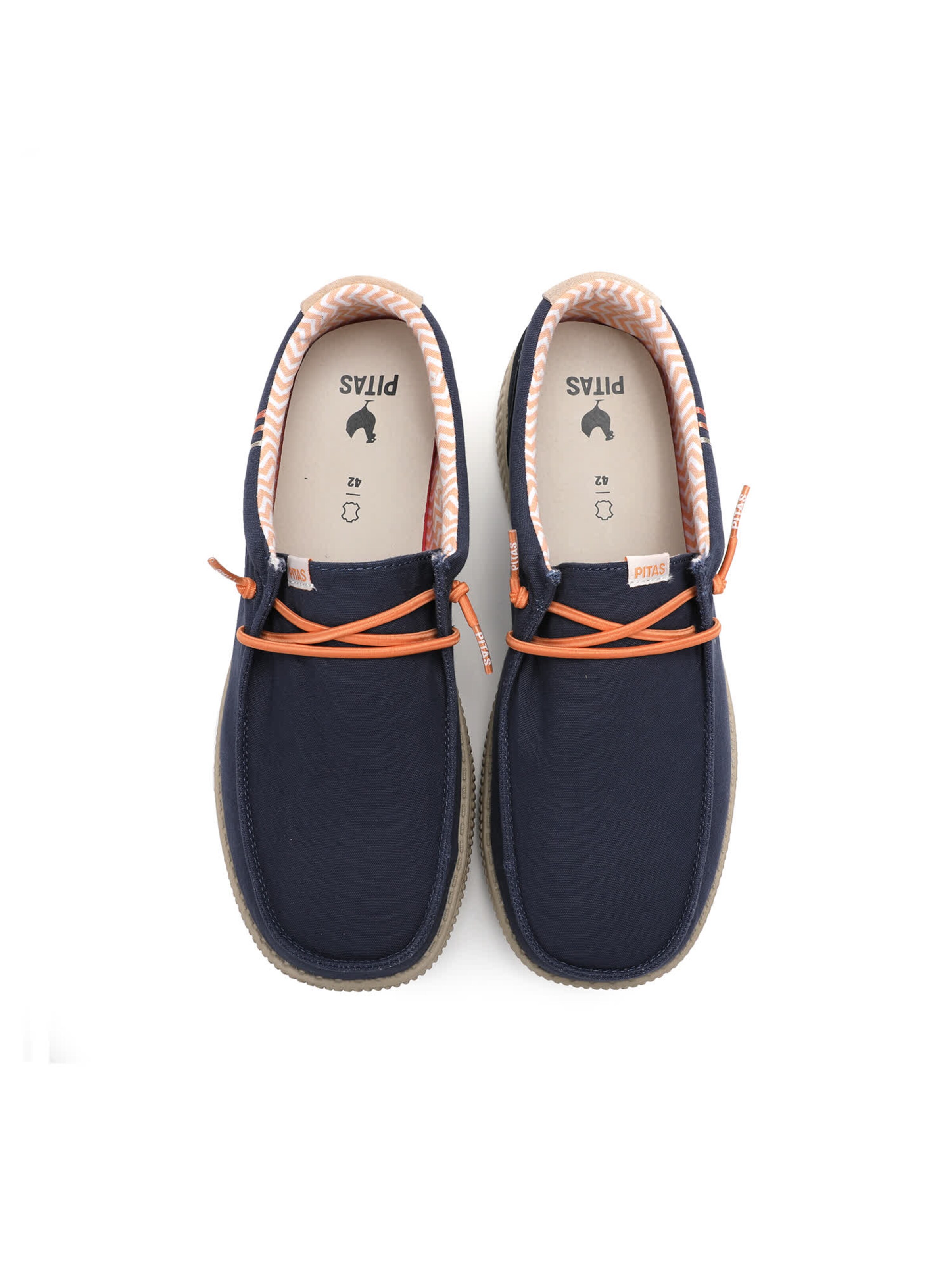Walk In Pitas Moccasin 'Ledro' in Blue: top