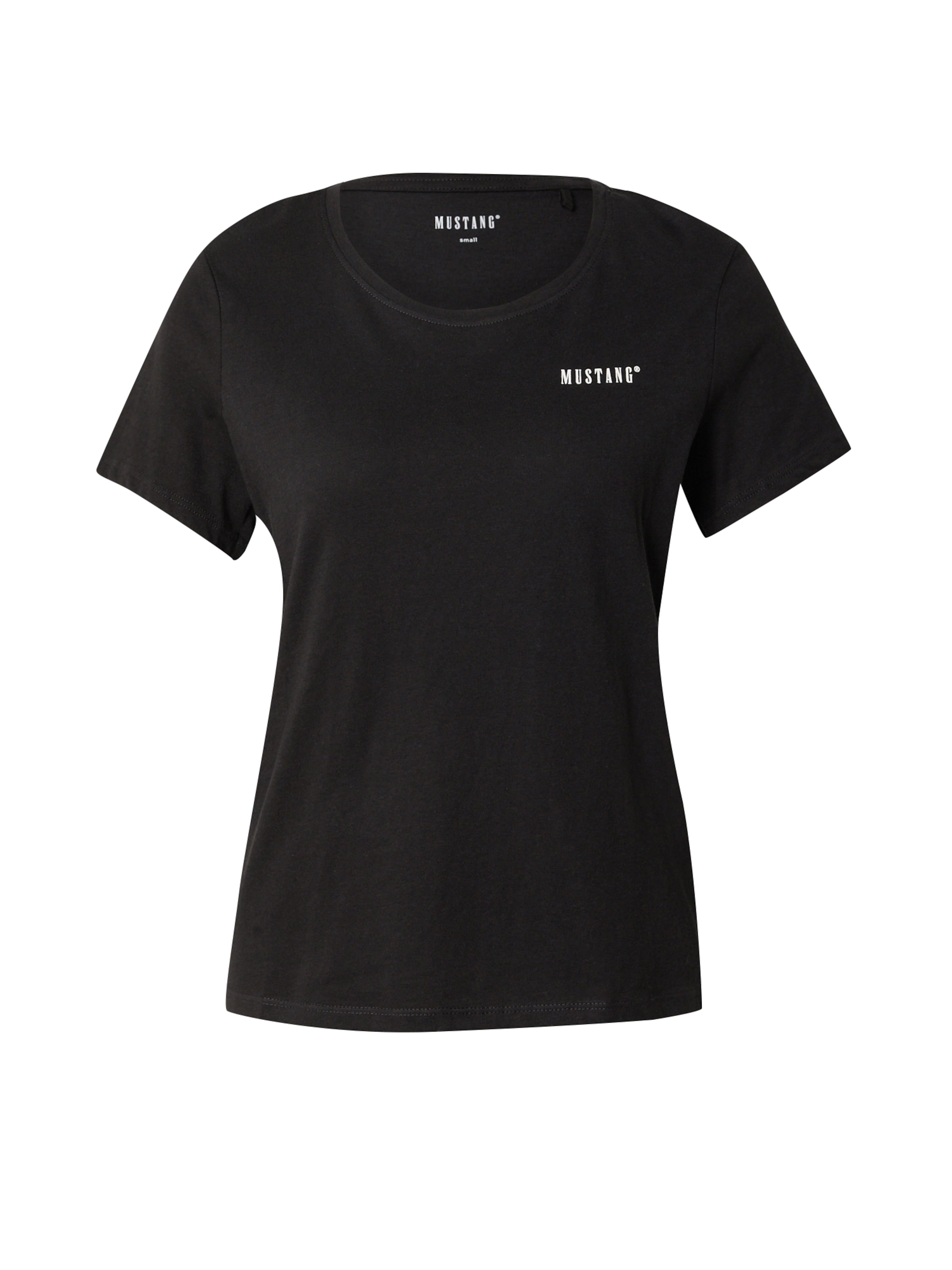 MUSTANG T-shirt 'Alma' i svart: framsida