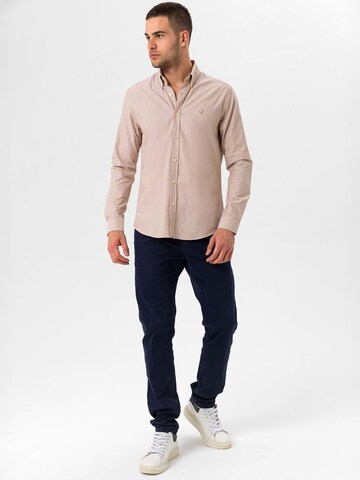 By Diess Collection - Ajuste regular Camisa de negocios 'Oxford' en beige