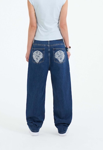 Loosefit Jean 'Crystal Roar' Ed Hardy en bleu