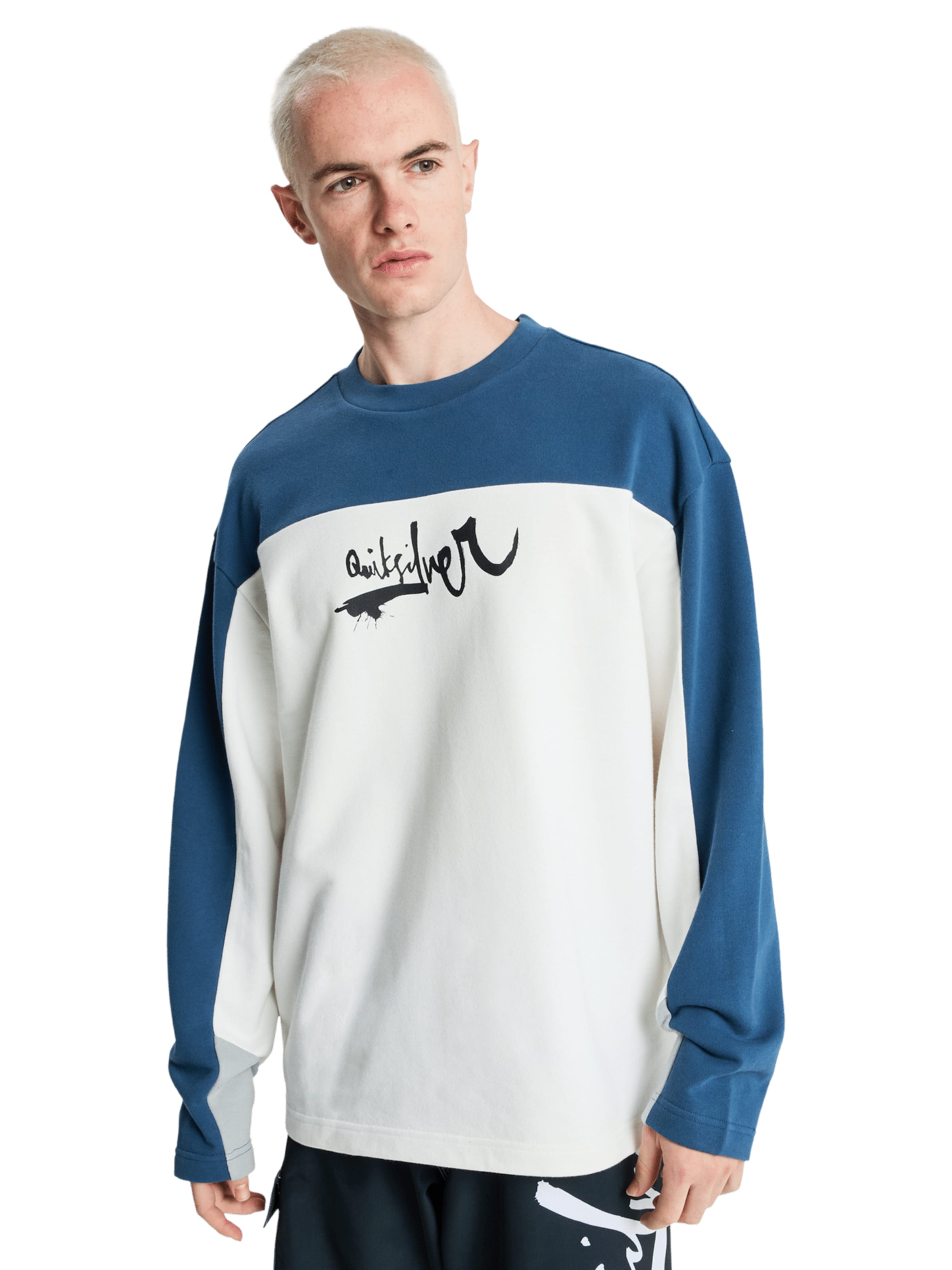 QUIKSILVER Sweatshirt 'YG Factor' in White: front