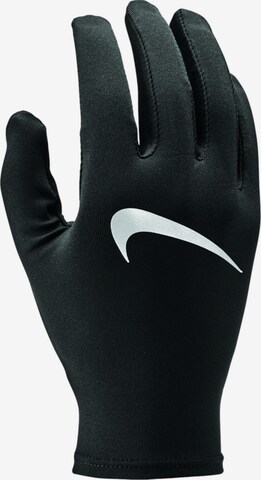 NIKE Athletic Gloves in Black: front