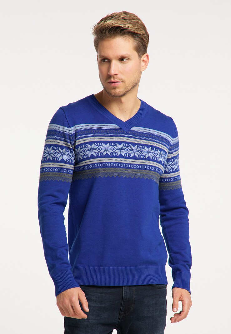 Sweaters & Cardigans MO V-neck sweaters Blue