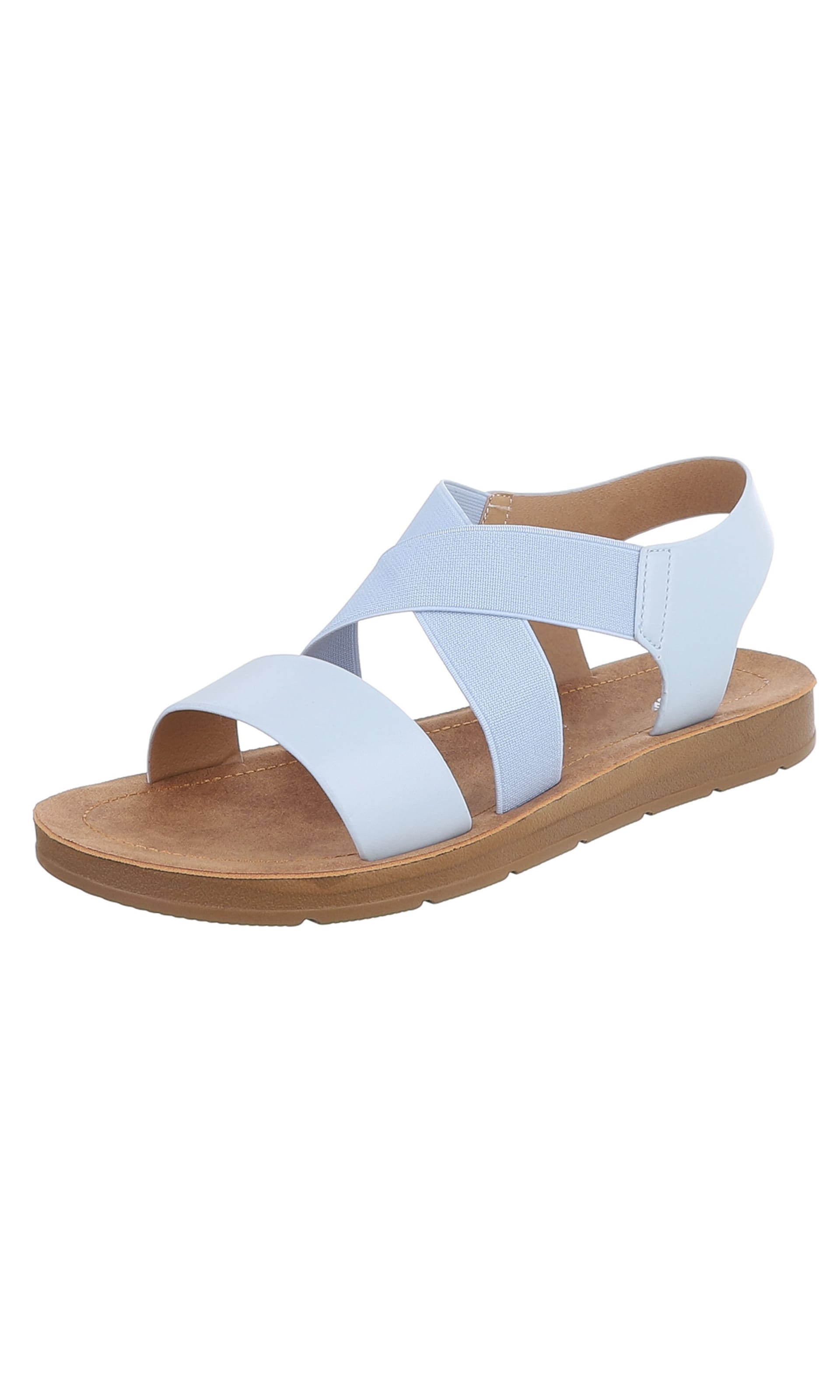 Ital-Design Strap Sandals in Blue: front