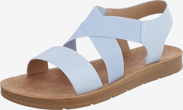 Ital-Design Strap Sandals in Blue: front