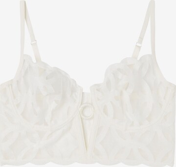 INTIMISSIMI Bralette Bra 'Crafted Elegance' in White: front