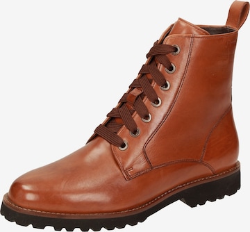 SIOUX Lace-Up Ankle Boots 'Meredith' in Brown: front