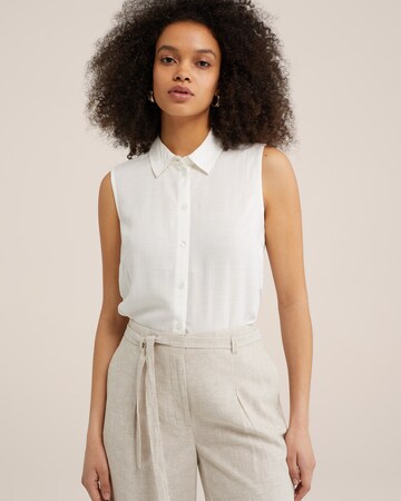 Chemisier WE Fashion en blanc : devant