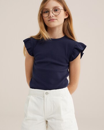 WE Fashion Топ в Синий: спереди