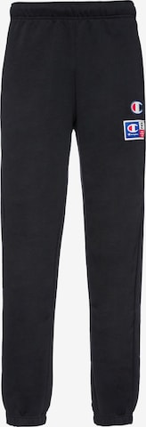 Champion Authentic Athletic Apparel Workout Pants 'Retro Sport' in Black: front