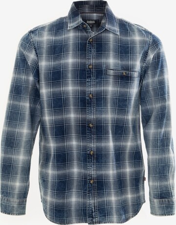 BIG STAR Comfort fit Button Up Shirt in Blue: front