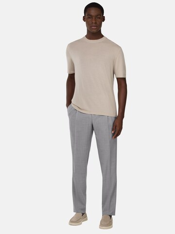 Boggi Milano Slimfit Bandplooibroek in Grijs