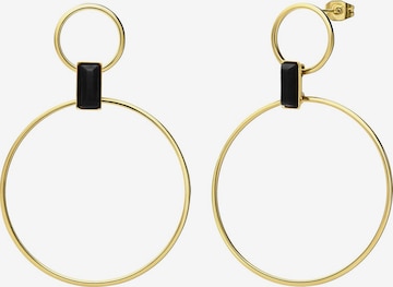 Boucles d'oreilles Lucardi en or : devant