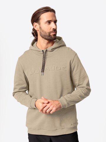 VAUDE Athletic Sweatshirt in Beige: front