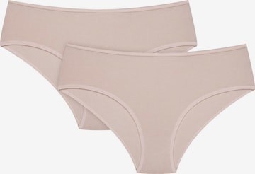 Henderson Broekje 'Hipster Blue im 2er Pack, hüftiger Sitz, Viskose Jersey' in Beige: voorkant