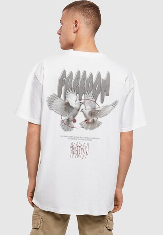 Merchcode Shirt 'Birds Of Peace' in Wit: voorkant