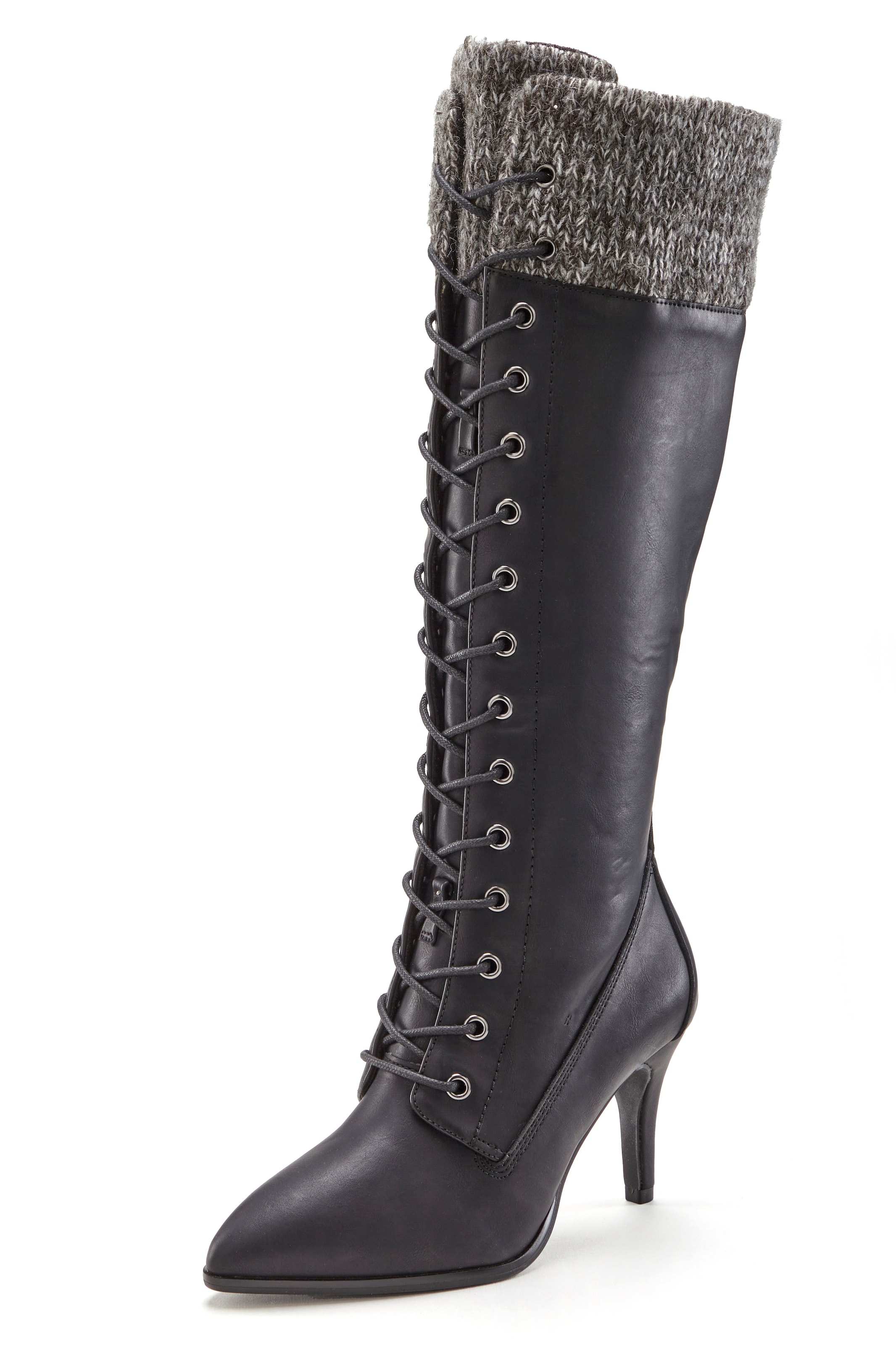 LASCANA Schnürstiefel in Schwarz: Vorderseite