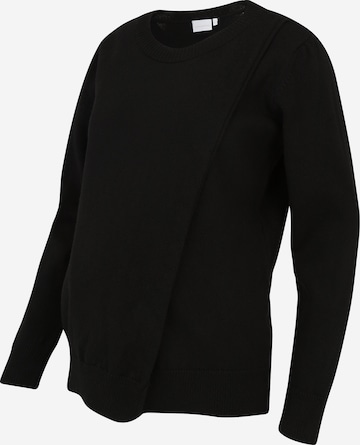 MAMALICIOUS Pullover 'NEWANNE' in Schwarz: Vorderseite