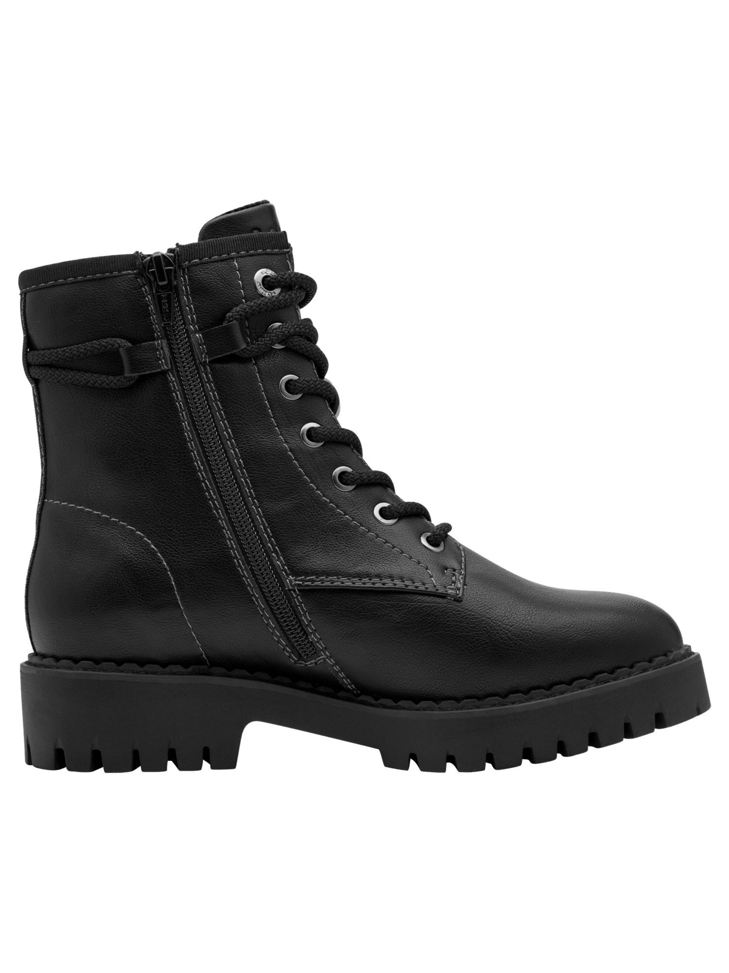s.Oliver Lace-Up Ankle Boots in Black