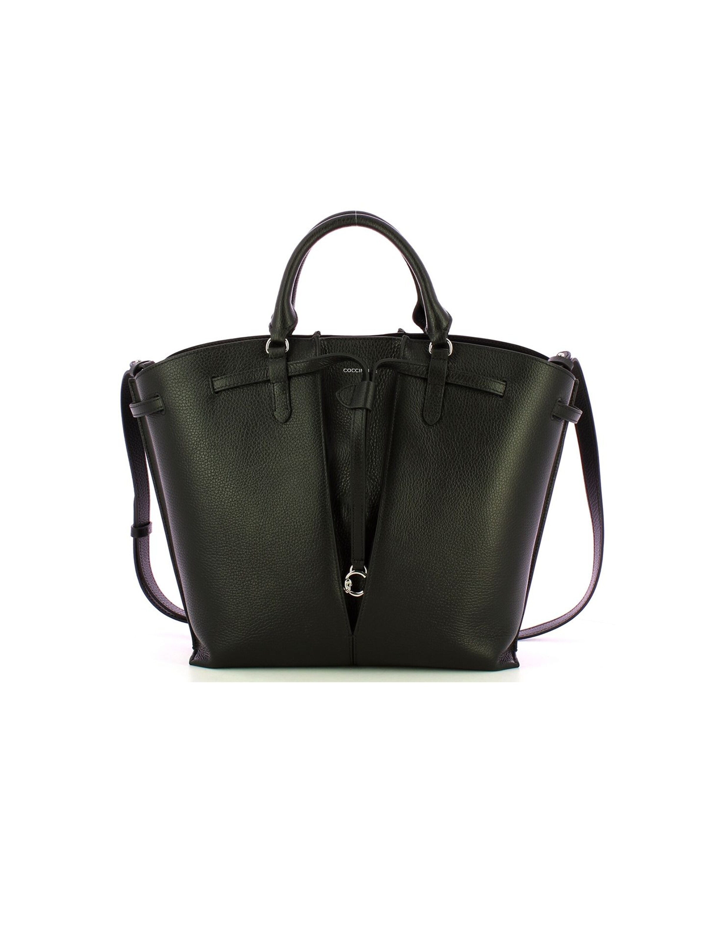 Coccinelle - Bolso de mano 'Flores' en negro: frente