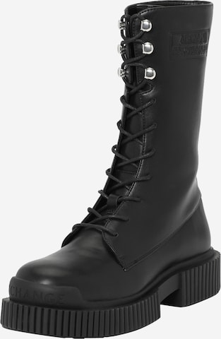 Bottes à lacets ARMANI EXCHANGE en noir : devant