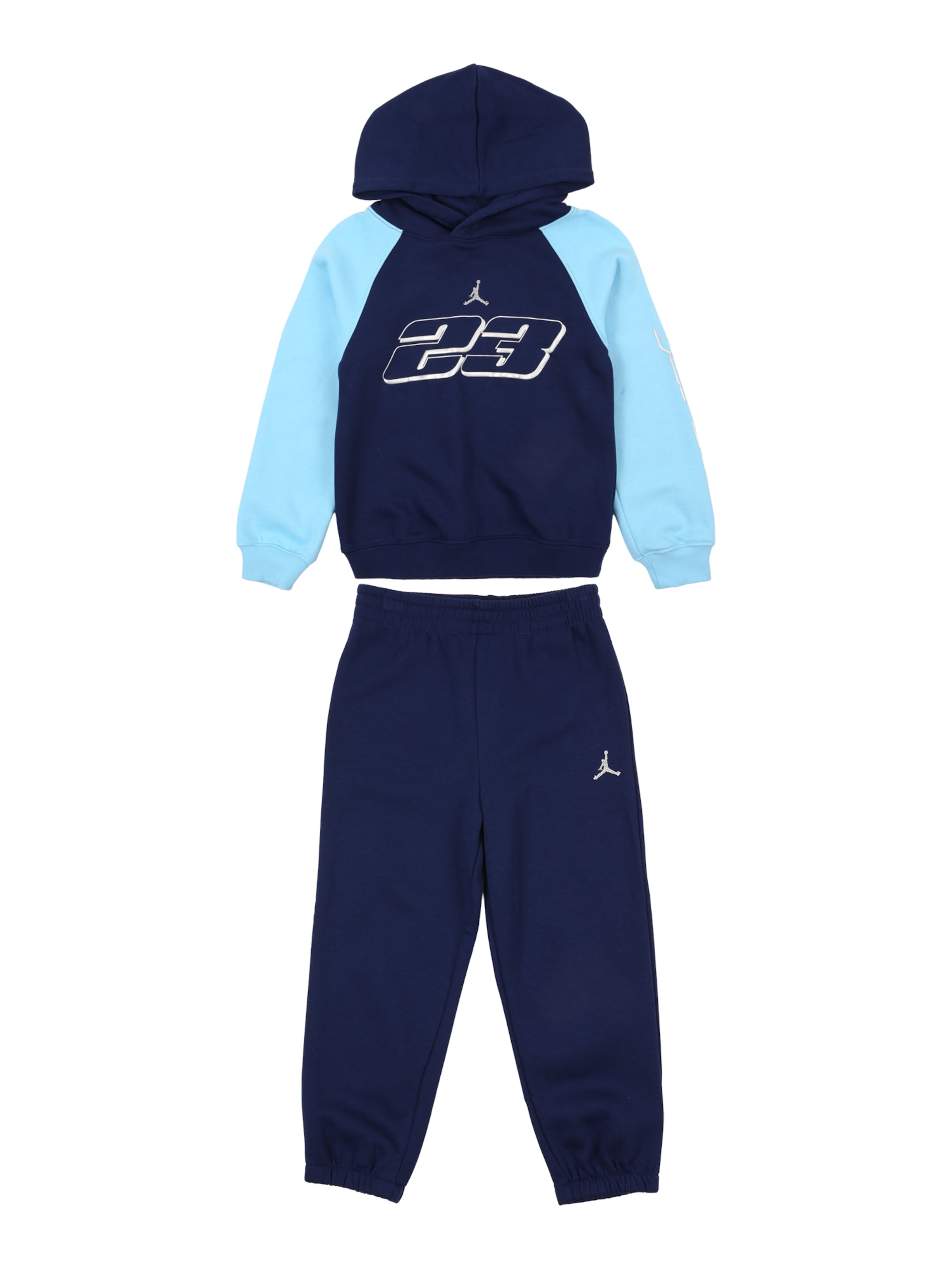 Jordan Set 'MOUNTAINSIDE POLAR' in Blue: front