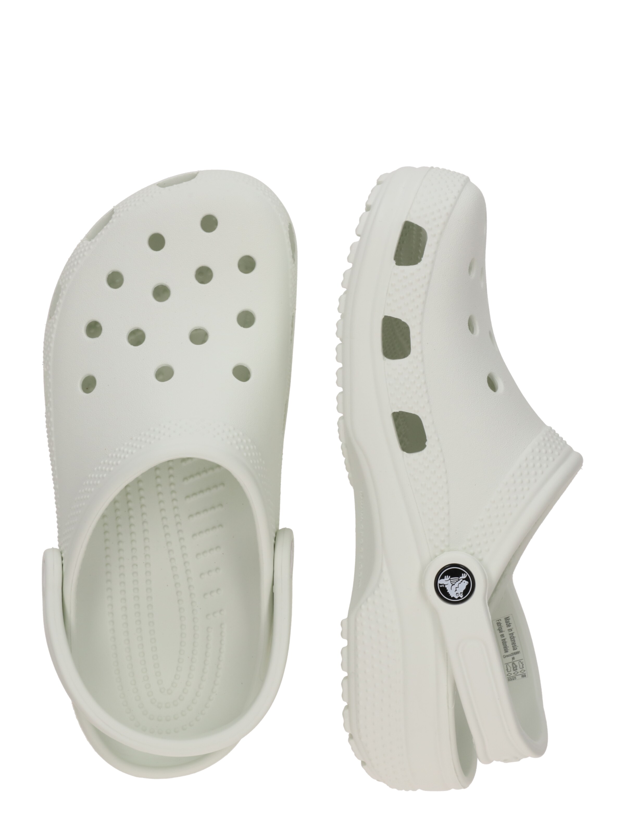 balta Crocs Atviri batai 'Classic'