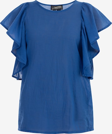 DreiMaster Vintage Blouse in Blue: front