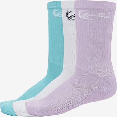 Karl Kani Socks in türkis / lavendel / schwarz / weiß, Produktansicht