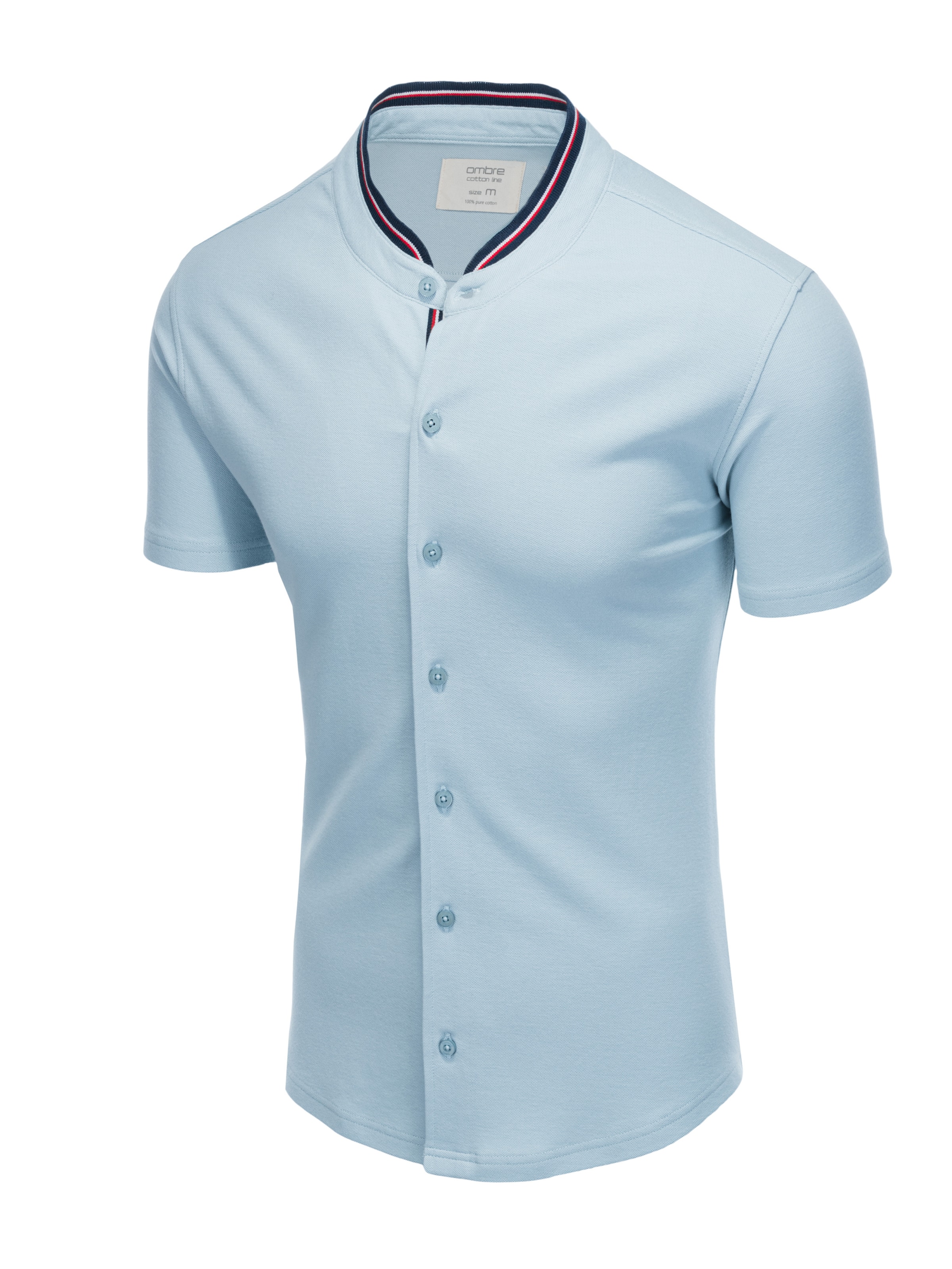 Ombre Slim fit Button Up Shirt 'K543' in Blue
