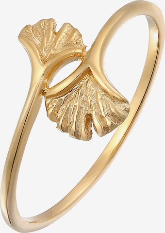 ELLI PREMIUM Ring 'Ginkgo' in Goud: voorkant