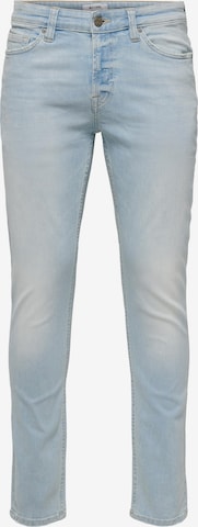 Coupe slim Jean 'Loom' Only & Sons en bleu : devant