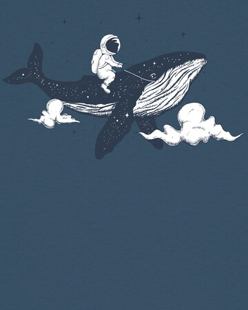 Watapparel Shirt 'Spacewhale' in Groen