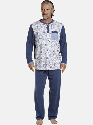 Jan Vanderstorm Long Pajamas 'Tero' in Blue: front