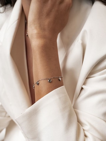 Braccialetto 'Heart Parade' di Hey Happiness in argento