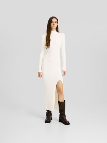 Bershka Knit dress in Beige