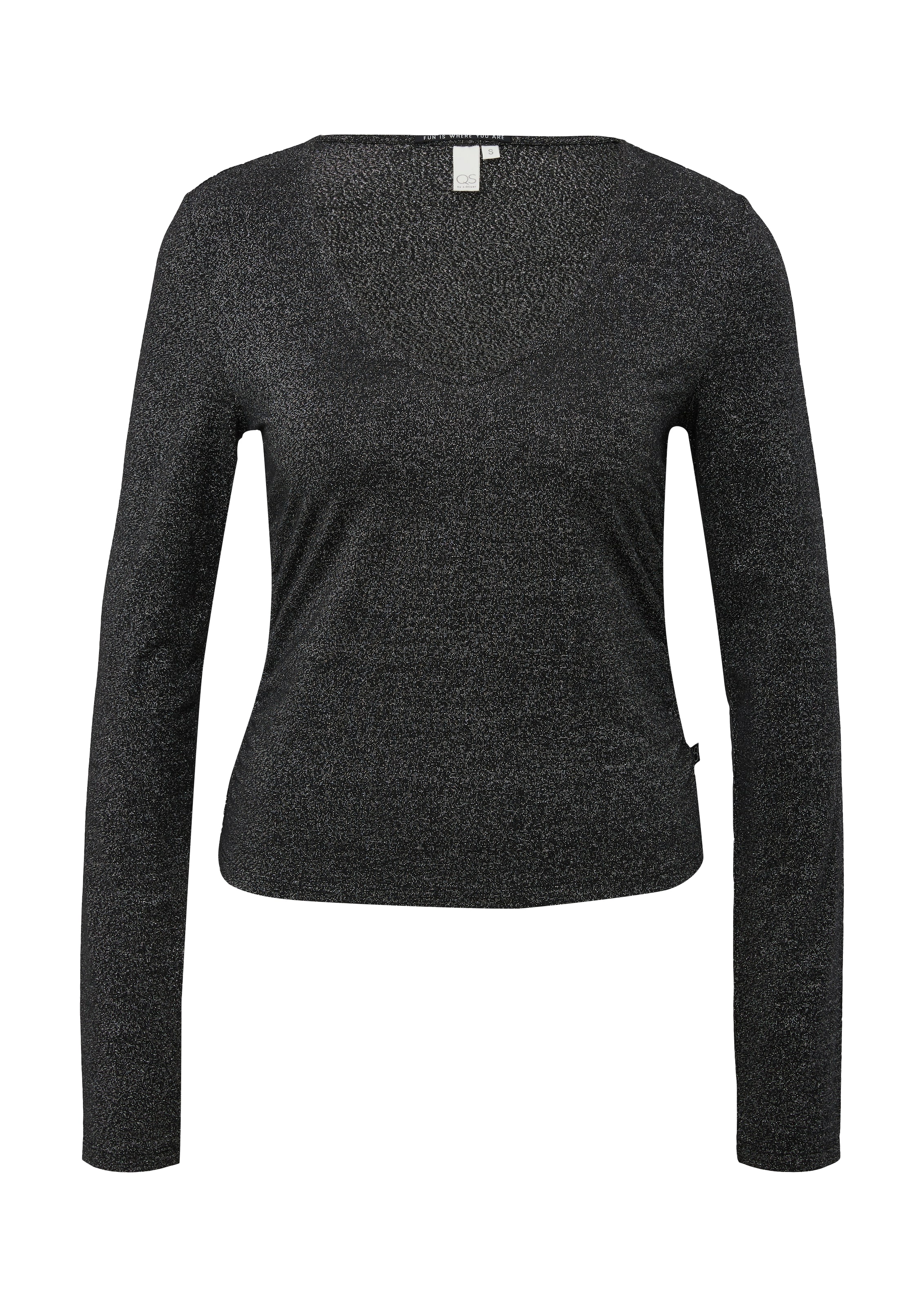 QS Shirt in Grau: Vorderseite