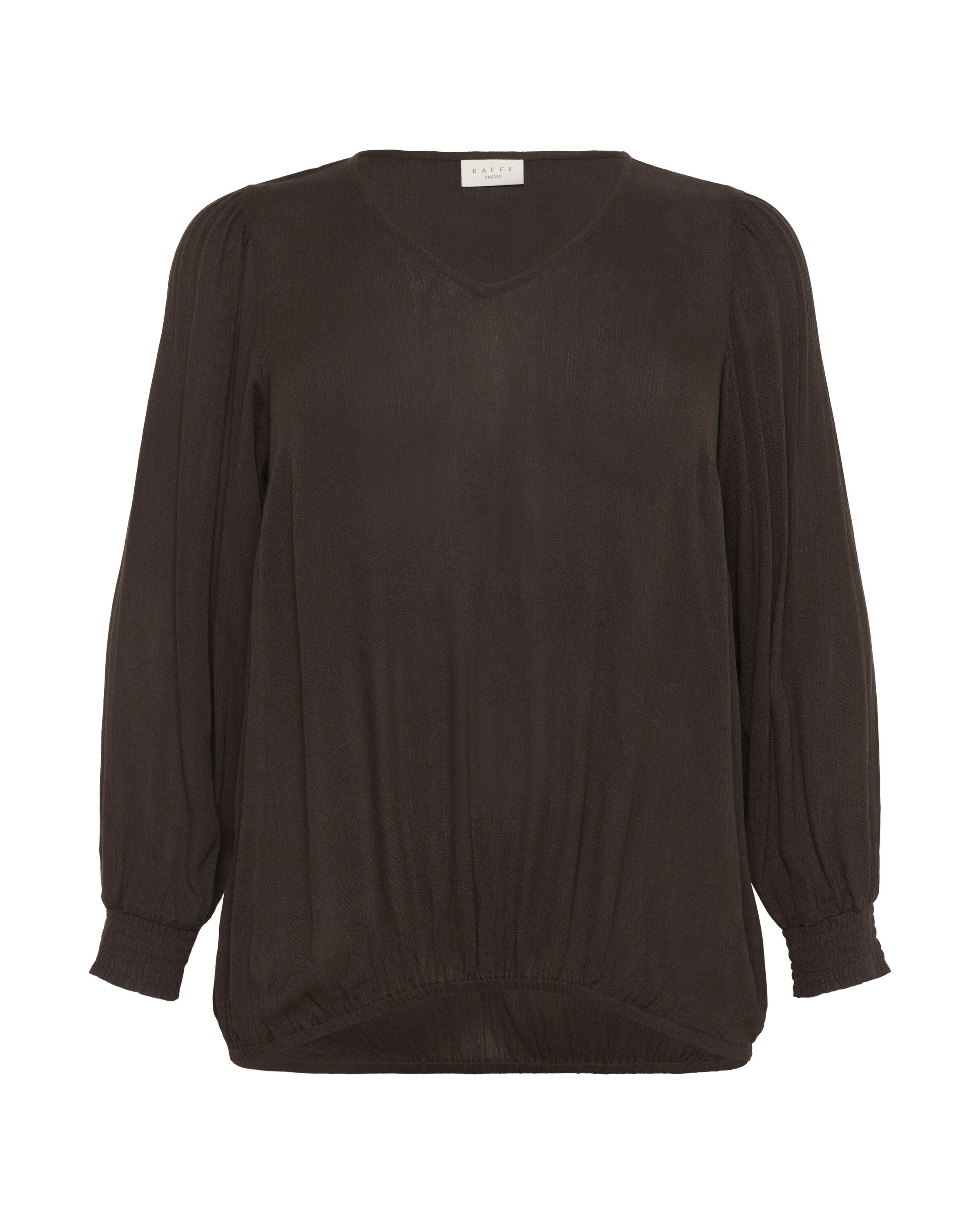KAFFE CURVE Bluse 'KCtina' i brun: forside