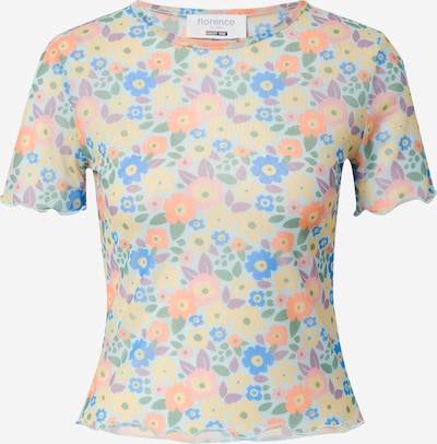 florence by mills exclusive for ABOUT YOU T-shirt 'Drizzle' en bleu clair / mélange de couleurs, Vue avec produit