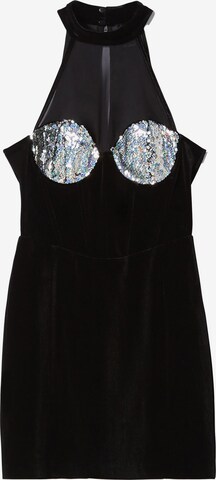 Bershka Cocktail Dress in Black: front