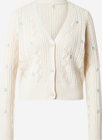 Cardigan 'ONLBIRTIE' ONLY en beige : devant