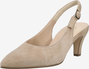 Escarpins à bride arrière GABOR en beige : devant
