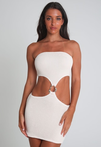 Moda Minx Strandkleid 'Scrunch' in Beige: Vorderseite