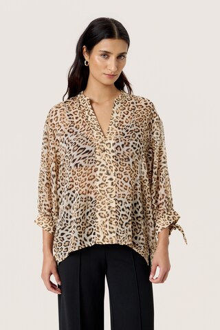 SOAKED IN LUXURY Blouse 'Anaya Amily' in Beige: front