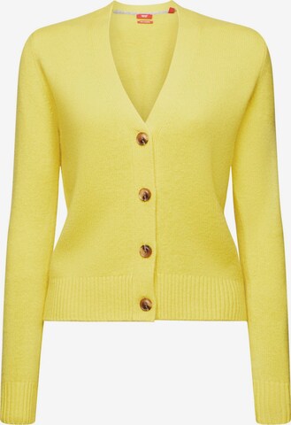 ESPRIT Knit Cardigan in Yellow: front