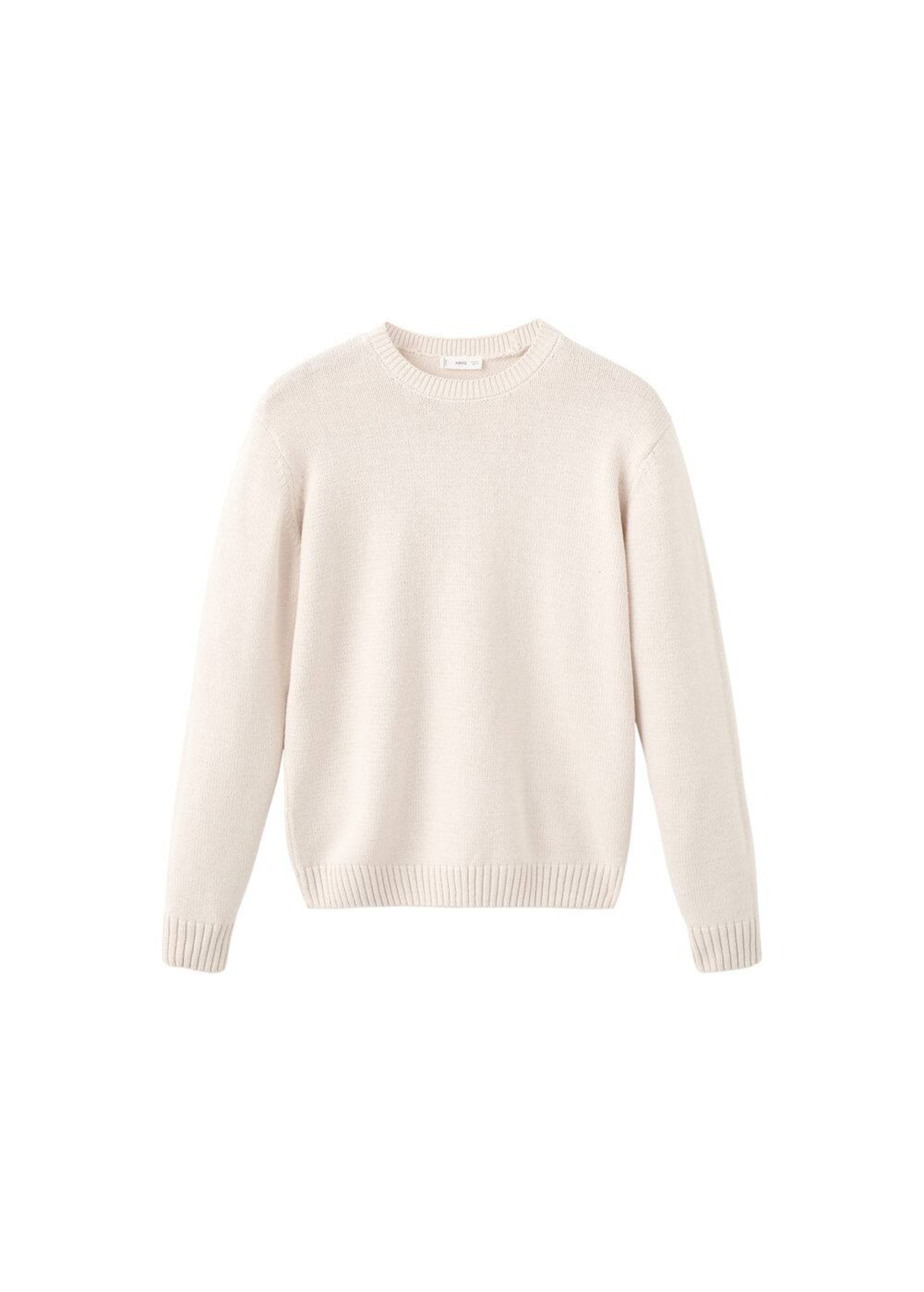 MANGO TEEN Sweater 'Basico' in Beige: front