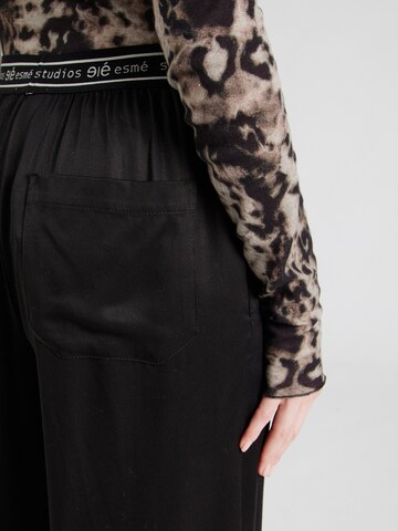 Esmé Studios Wide Leg Bukser 'Vera' i sort