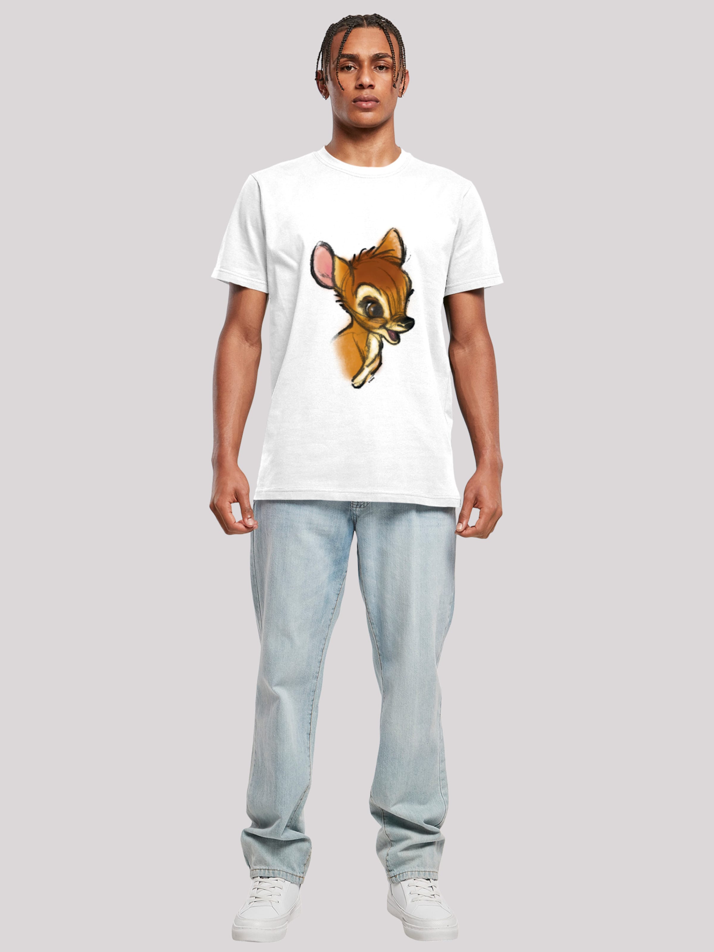 Männer Große Größen F4NT4STIC T-Shirt 'Disney Bambi' in Weiß - OY16322