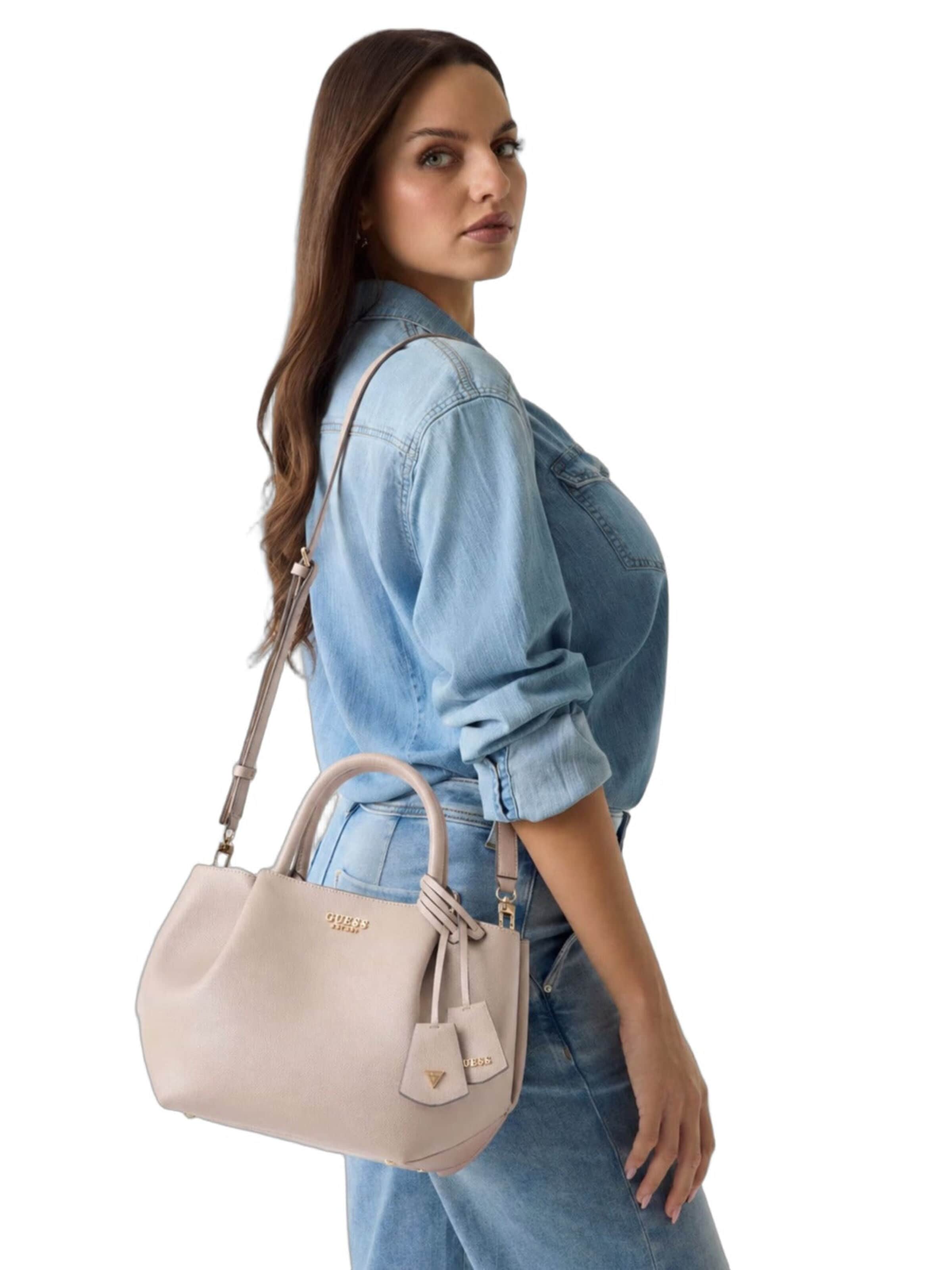 GUESS Taška cez rameno 'Guess Sac Bandoulière Noelle Girlfriend Sa Light Taupe' - Hnedá